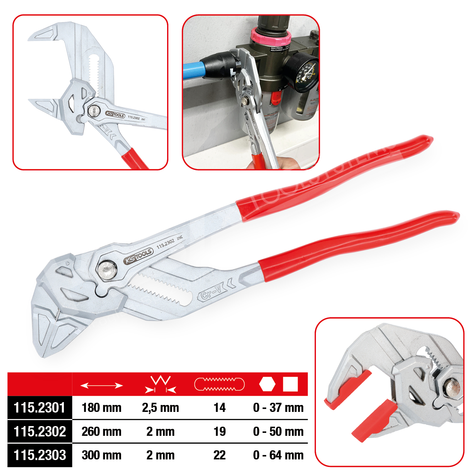 Zangenschlüssel, 260 mm – Bild 3