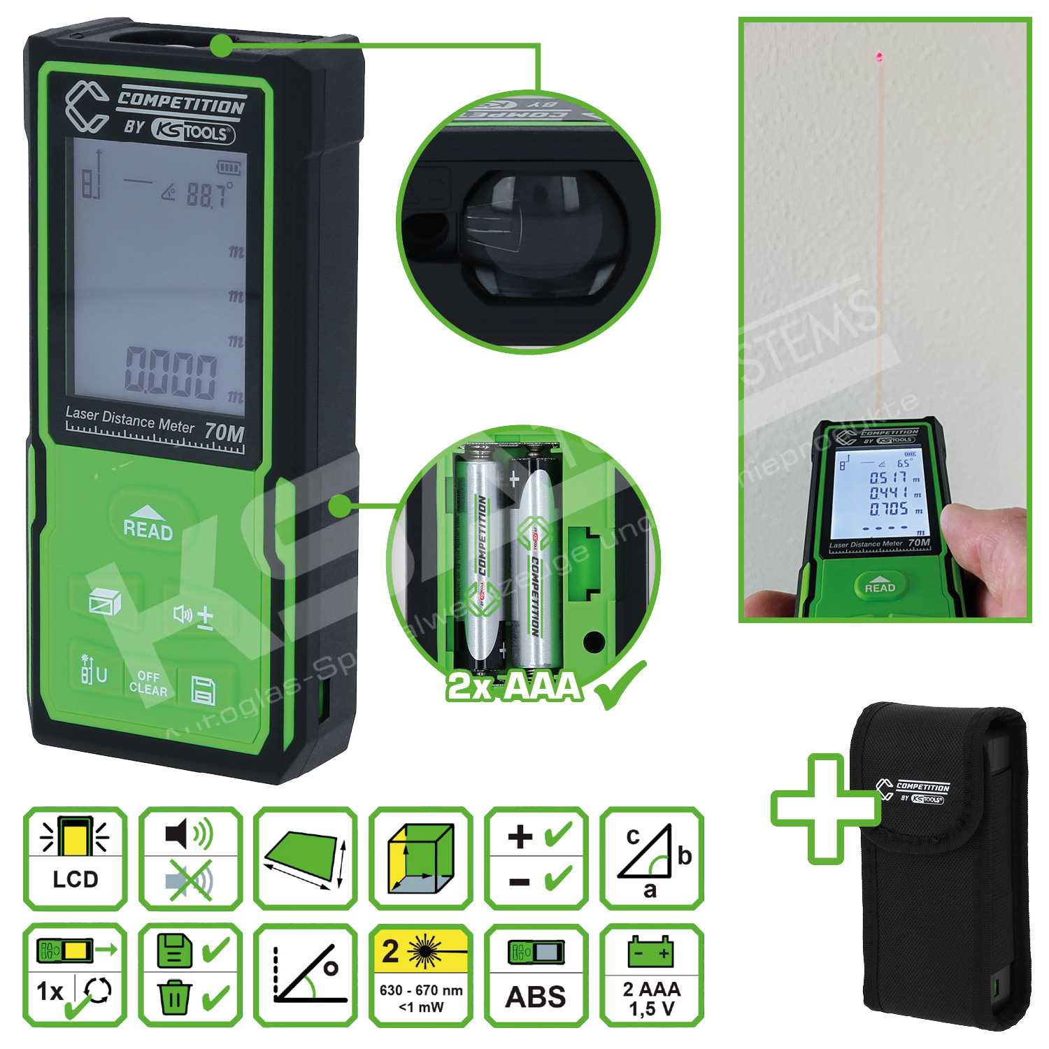 COMPETITION Laser-Entfernungsmesser bis 70 m – Bild 3