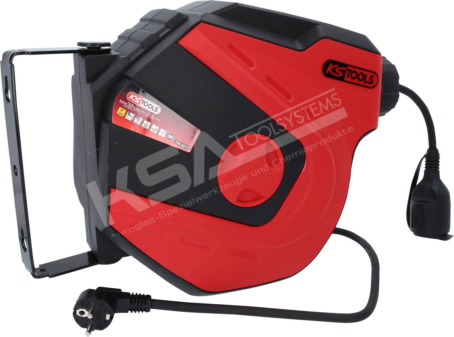 Werkstatt-Kabelaufroller, 15m, 1,5mm² – Bild 4