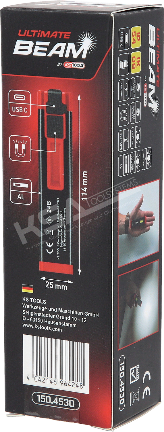 UltimateBEAM Aluminium LED-Inspektionslampe Li-Ion 500 Lumen – Bild 6