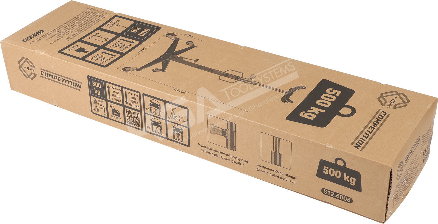 COMPETITION Hydraulischer Getriebeheber, 500 kg – Bild 6