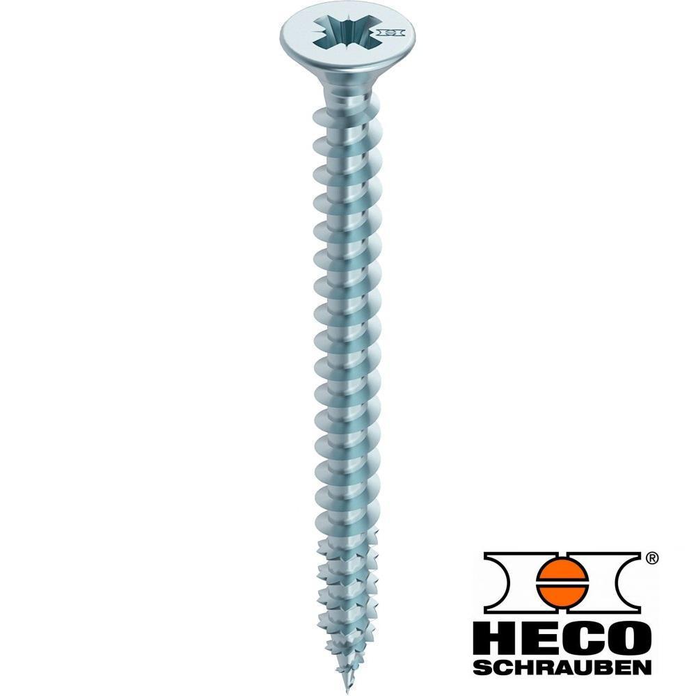 HECO FIX plus Schrauben verzinkt Pozidriv PZ-2 Senkkopf 4 x 55 mm 200 Stück – Bild 2