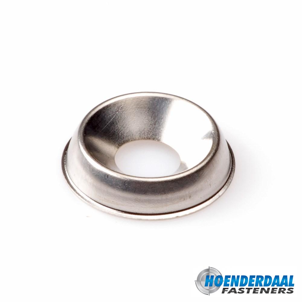 Hoenderdaal Zierscheibe messing vernickelt Innendurchmesser 4.8 mm Außendurchmesser 13 mm 100 Stück – Bild 2