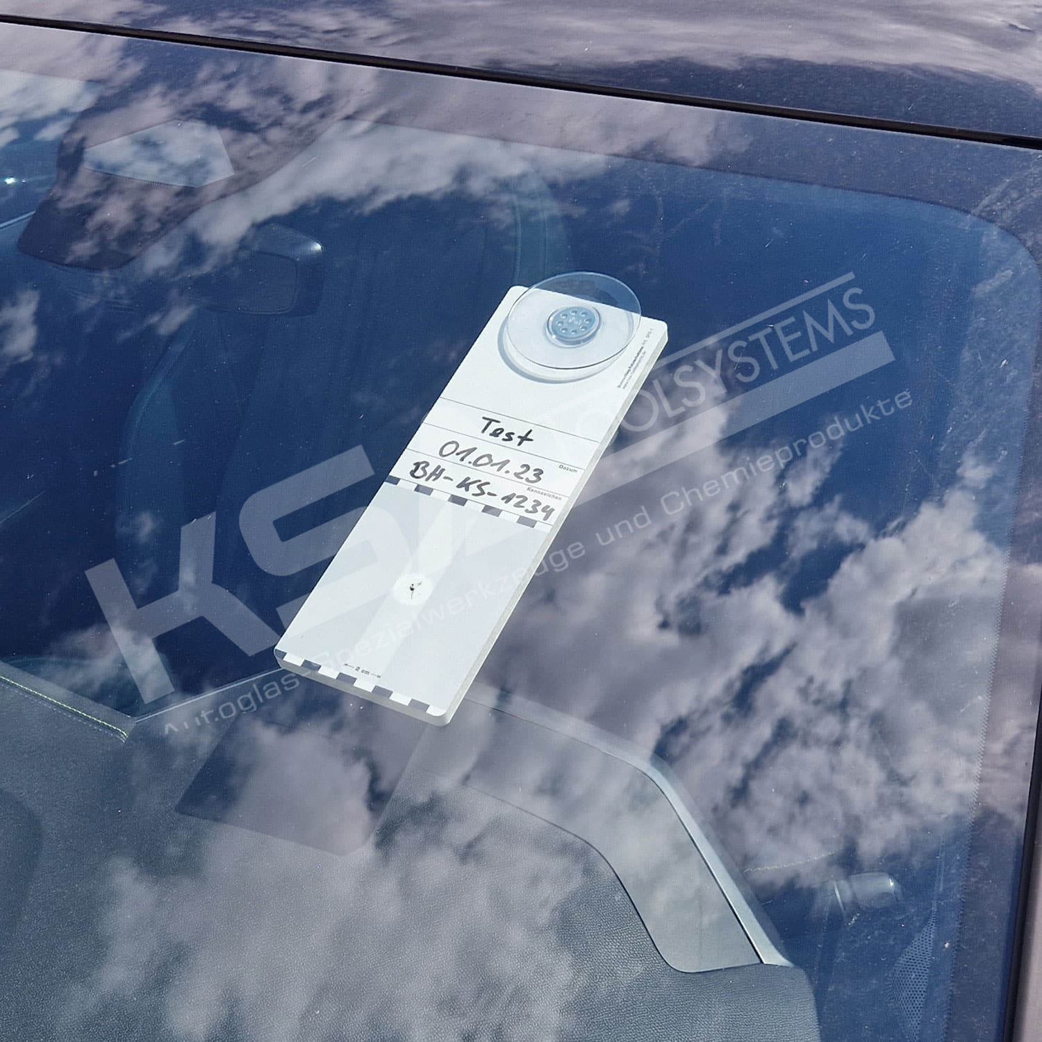 Dokumentationshilfe – Steinschlag-Fotoschablone mit Saugnapf und Stift – Bild 4