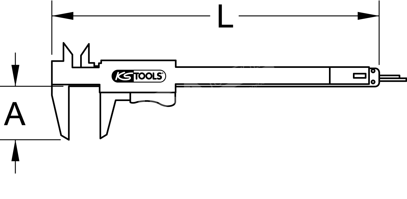 Taschen-Messschieber 0-150mm, 235mm – Bild 6