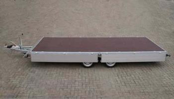 Eduard 5 x 2 m 3500 kg- Plateauanhänger, 30 cm Bordwände, Doppelachser, gebremst, Rampen, Stützfüße – Bild 4