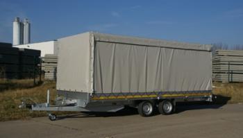 Eduard 5 x 2 m 3500 kg- Plateauanhänger, 30 cm Bordwände, Doppelachser, gebremst, Rampen, Stützfüße – Bild 5