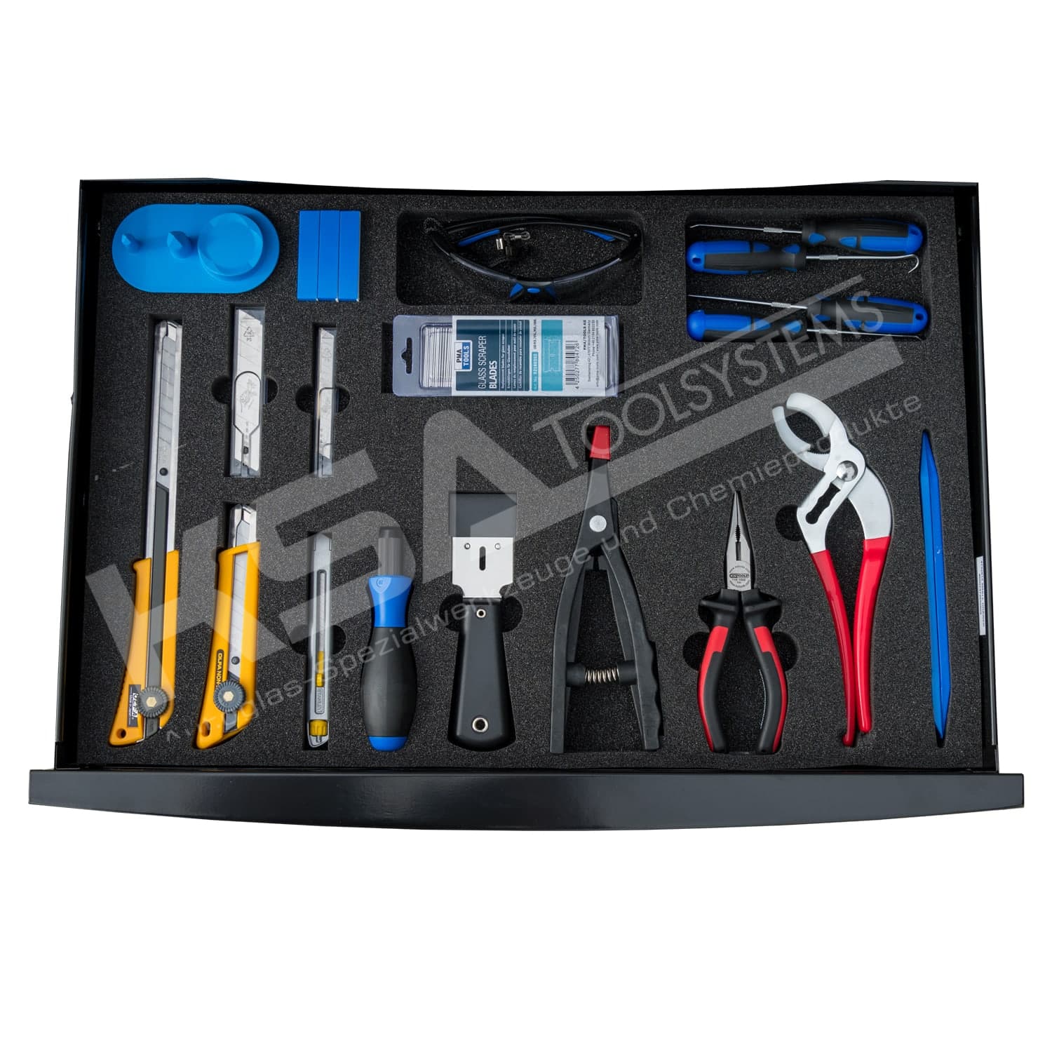 FACOM Autoglaser Werkzeugwagen bestückt mit 50-tlg. Werkzeugsortiment – Bild 3