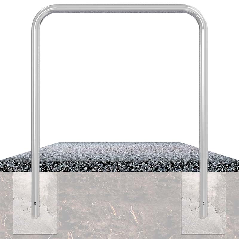 Absperrbügel verzinkter Stahl Ø 48 mm zum Einbetonieren 1000 mm Höhe, 1000-2000 mm Breite – Bild 3