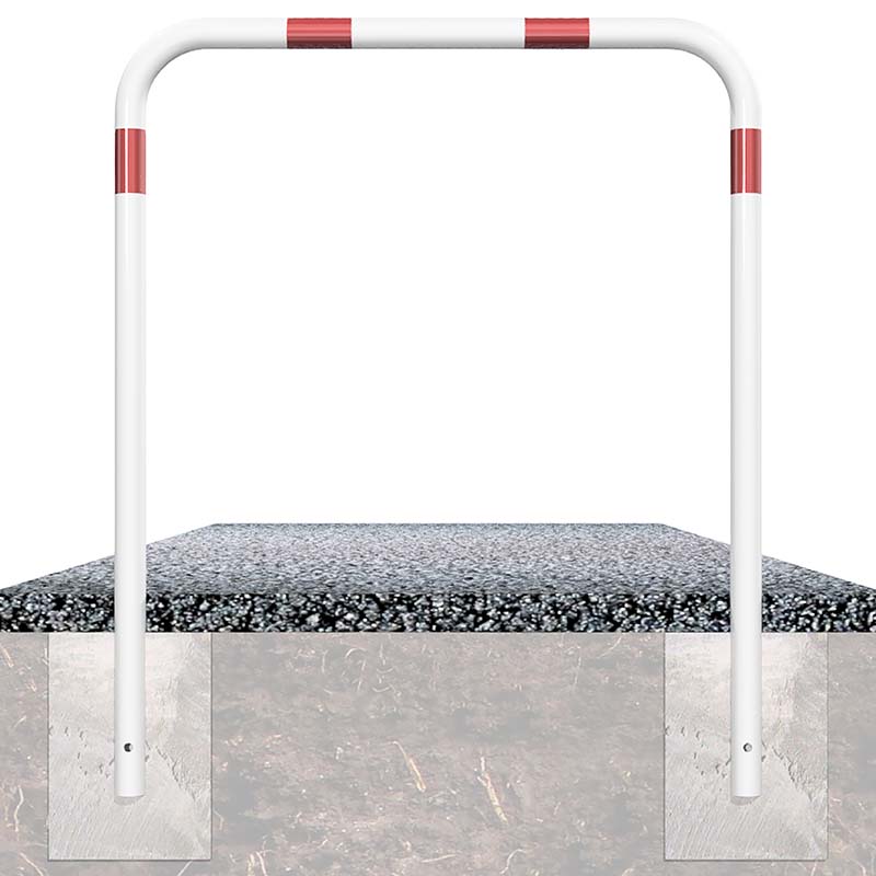 Absperrbügel verzinkter Stahl Ø 48 mm zum Einbetonieren 1000 mm Höhe, 1000-2000 mm Breite – Bild 4