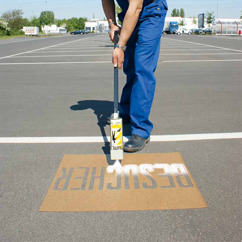 Schablonensatz KIT Nr. 3 mit Buchstaben und Fußgänger-, Radfahrer- und Behindertensymbol – Bild 4