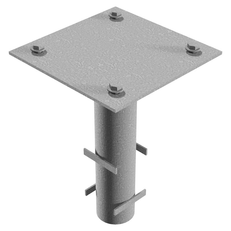 Bodenhülse für Hauptstütze 120 x 80 mm der Handschranke mit Pendelstütze – Bild 2