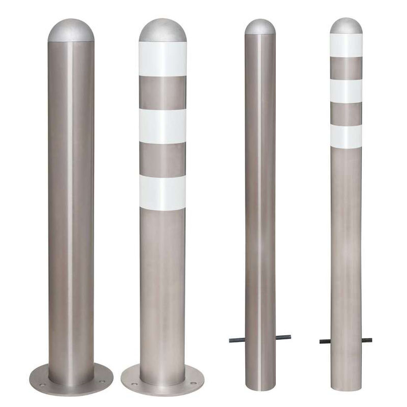 City-Schutzpoller aus Edelstahl für Ladesäulen zum Aufdübeln oder Einbetonieren – Bild 2