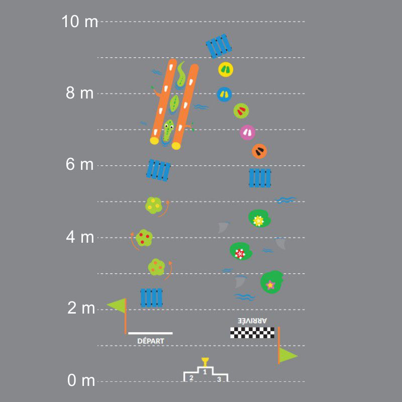 DecoMark™ Hindernislauf Dschungel, individuelle Größe
