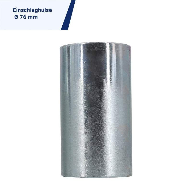 Einschlaghülse für Rohrverbinder Longfix Ø 60 oder 76 mm, Länge 165 mm – Bild 4