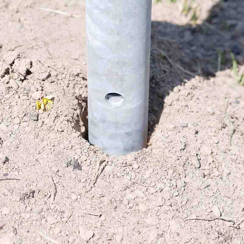 Einschlagpfosten Typ L1 Ø 42 mm von Schake, 2,1 m Länge, 1 m Teleskoprohr – Bild 6