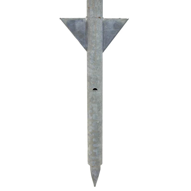 Einschlagpfosten Typ L1 Ø 42 mm von Schake, 2,1 m Länge, 1 m Teleskoprohr – Bild 3