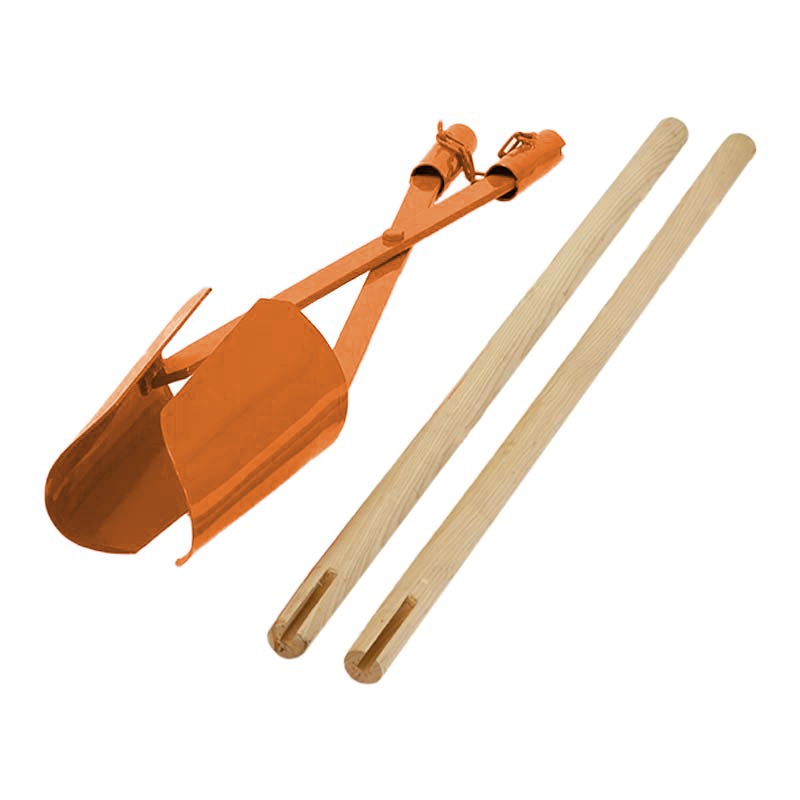 Erdlochausheber aus Stahl mit Hartholzstielen, für Erdlöcher Ø110 bis 280 mm – Bild 3