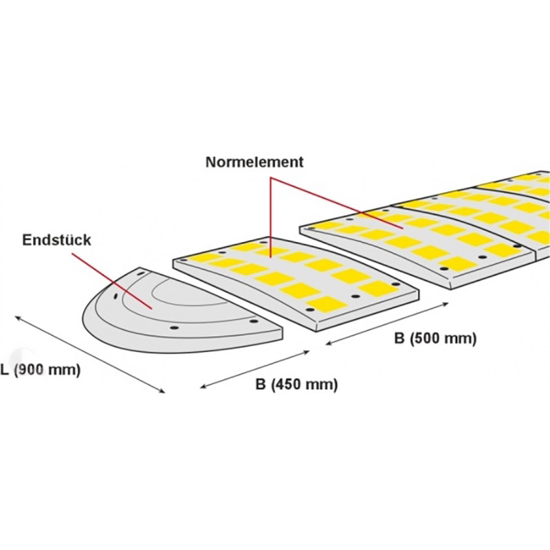 Fahrbahnschwelle SafeRide 75 Moravia, Höhe 75 mm, 15-20 km/h – Bild 5