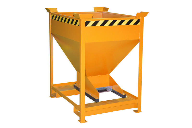 Silobehälter Typ SG-D 375, mit Schiebeverschluss, Einfahrtaschen u. Stapelecken, 375 l Fassungsvermögen – Bild 2