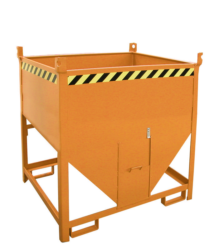 Silobehälter Typ SGS 50, stirnseitige Entleerung, Schiebeverschluss, 0,75m3 Fassungsvermögen – Bild 2