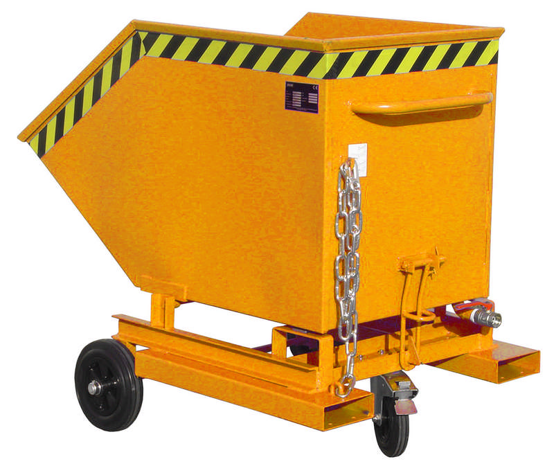 Späne-Kastenwagen Typ SKW-ET 400, mit Siebblech u. Ablasshahn, Fassungsvermögen 400l, versch. Farben o. Feuerverzinkt