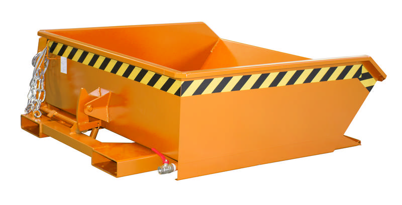 Bauer Mini-Spänebehälter Typ SMGU 460, 0,46m3, extrem niedrige Bauhöhe, versch. Farben o. Feuerverzinkt