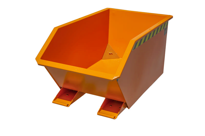 Bauer Spänebehälter Typ GU-E 300, Inhalt 0,30m3, mit Siebblech und Ablasshahn, versch. Farben o. Feuerverzinkt – Bild 2