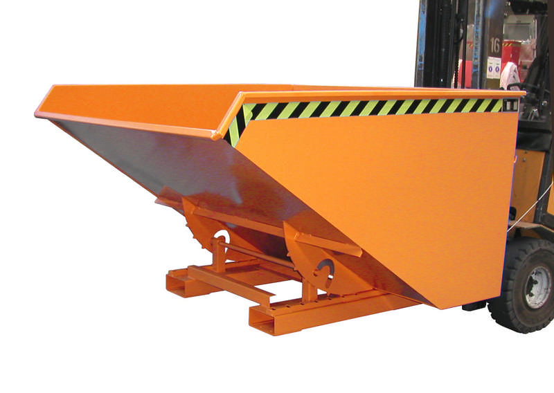 Bauer Kippbehälter Typ EXPO® 1200, mit Seilzug, Fassungsvermögen 1,20m³, versch. Farben o. Feuerverzinkt