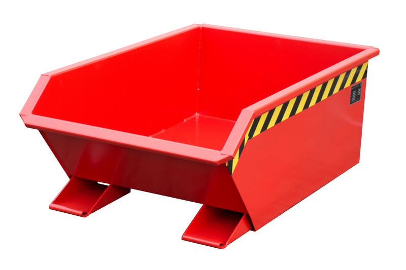 Bauer Mini-Kippbehälter Typ MGU 270, 0,27m3, extrem niedrige Bauhöhe, versch. Farben o. Feuerverzinkt – Bild 3