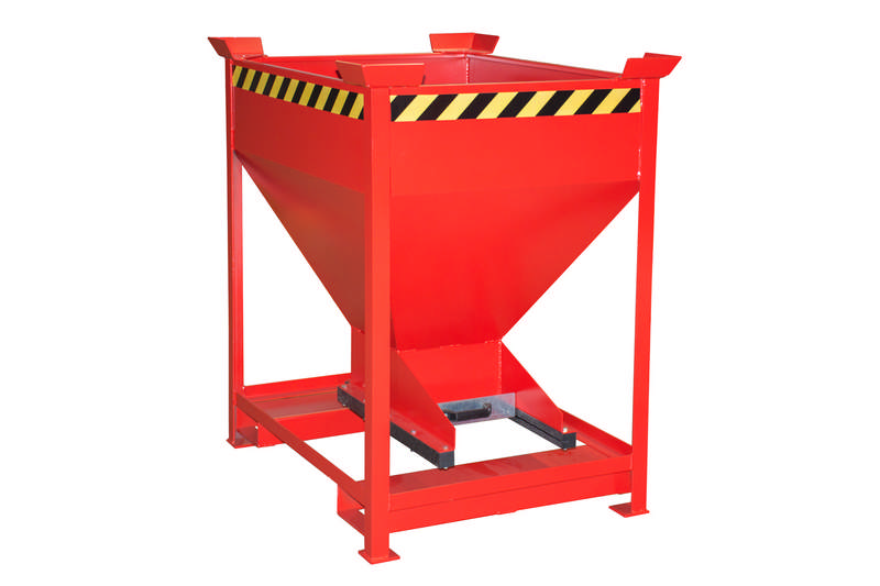 Silobehälter Typ SG-D 375, mit Schiebeverschluss, Einfahrtaschen u. Stapelecken, 375 l Fassungsvermögen – Bild 3