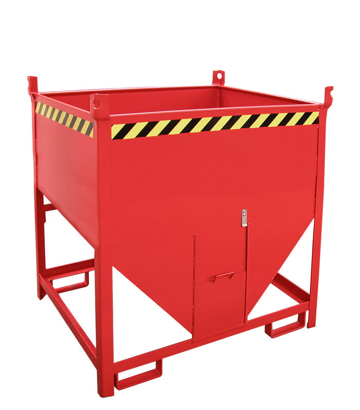 Silobehälter Typ SGS 50, stirnseitige Entleerung, Schiebeverschluss, 0,75m3 Fassungsvermögen – Bild 3