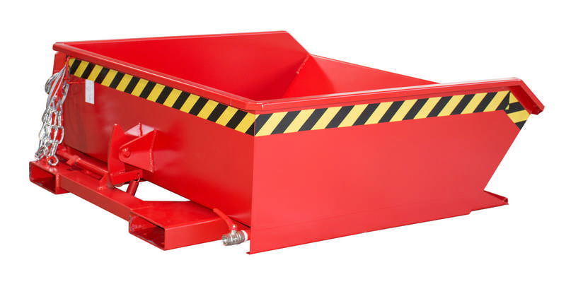 Bauer Mini-Spänebehälter Typ SMGU 460, 0,46m3, extrem niedrige Bauhöhe, versch. Farben o. Feuerverzinkt – Bild 3