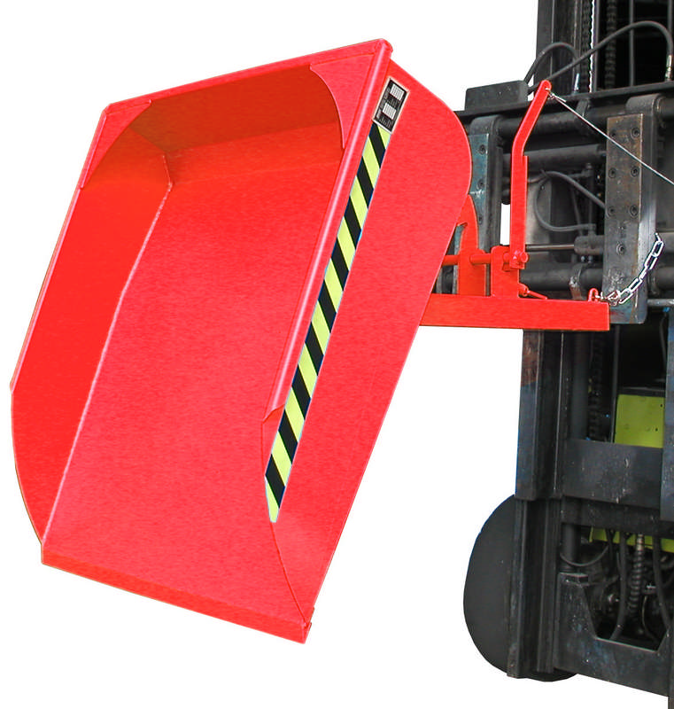 Schaufel Typ BSI 50, 0,50m3, mit Öffnungen für Gabelzinken, mechanisch, Kippen per Seilzug, mit Abrutschsicherung, versch. Farben – Bild 3