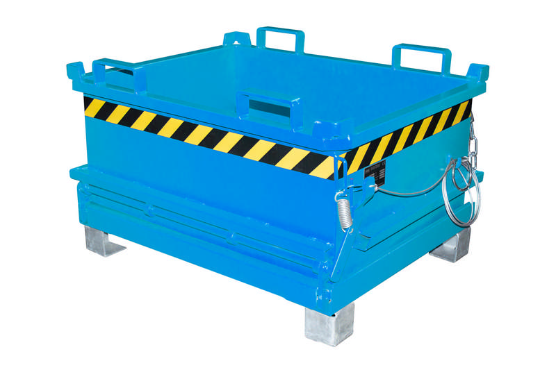 Bauer Mini-Klappbodenbehälter Typ MSB 250, Inhalt 0,24m3, 3-fach stapelbar, versch. Farben o. Feuerverzinkt – Bild 4