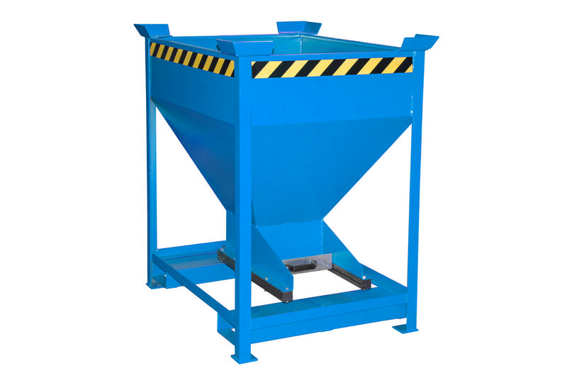 Silobehälter Typ SG-D 375, mit Schiebeverschluss, Einfahrtaschen u. Stapelecken, 375 l Fassungsvermögen – Bild 4