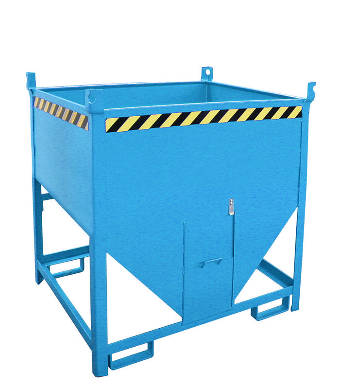 Silobehälter Typ SGS 50, stirnseitige Entleerung, Schiebeverschluss, 0,75m3 Fassungsvermögen – Bild 4