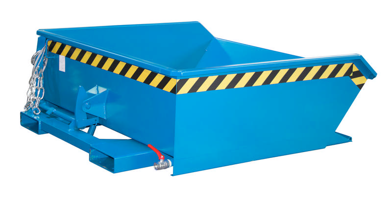 Bauer Mini-Spänebehälter Typ SMGU 460, 0,46m3, extrem niedrige Bauhöhe, versch. Farben o. Feuerverzinkt – Bild 4