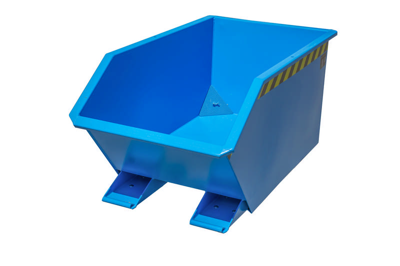 Bauer Spänebehälter Typ GU-E 300, Inhalt 0,30m3, mit Siebblech und Ablasshahn, versch. Farben o. Feuerverzinkt – Bild 4