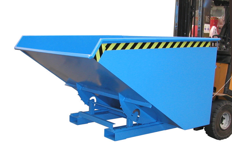 Bauer Kippbehälter Typ EXPO® 1200, mit Seilzug, Fassungsvermögen 1,20m³, versch. Farben o. Feuerverzinkt – Bild 4