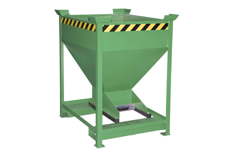 Silobehälter Typ SG-D 375, mit Schiebeverschluss, Einfahrtaschen u. Stapelecken, 375 l Fassungsvermögen – Bild 5