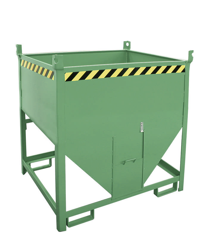 Silobehälter Typ SGS 50, stirnseitige Entleerung, Schiebeverschluss, 0,75m3 Fassungsvermögen – Bild 5