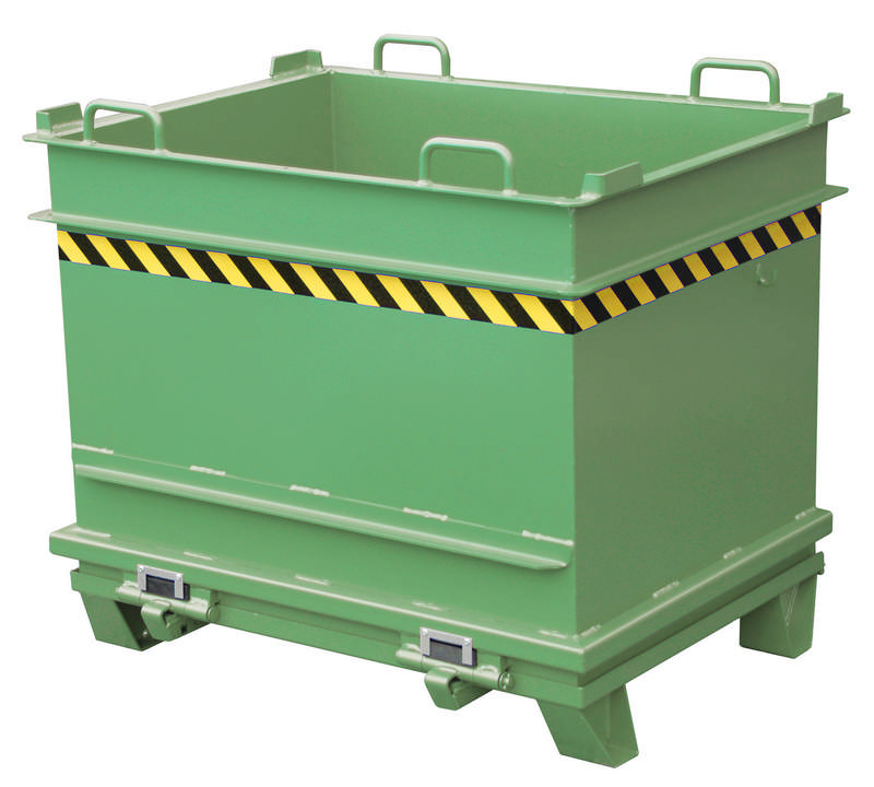 Baustoffcontainer Typ BC 1000, 1m3, mit Bodenentleerung über Seilzug versch. Farben o. Feuerverzinkt – Bild 5