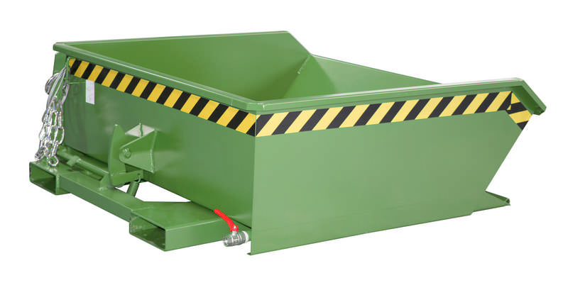 Bauer Mini-Spänebehälter Typ SMGU 460, 0,46m3, extrem niedrige Bauhöhe, versch. Farben o. Feuerverzinkt – Bild 5