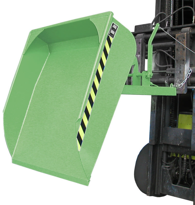 Schaufel Typ BSI 50, 0,50m3, mit Öffnungen für Gabelzinken, mechanisch, Kippen per Seilzug, mit Abrutschsicherung, versch. Farben – Bild 5