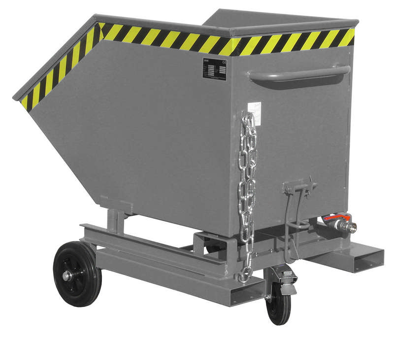 Späne-Kastenwagen Typ SKW-ET 400, mit Siebblech u. Ablasshahn, Fassungsvermögen 400l, versch. Farben o. Feuerverzinkt – Bild 6