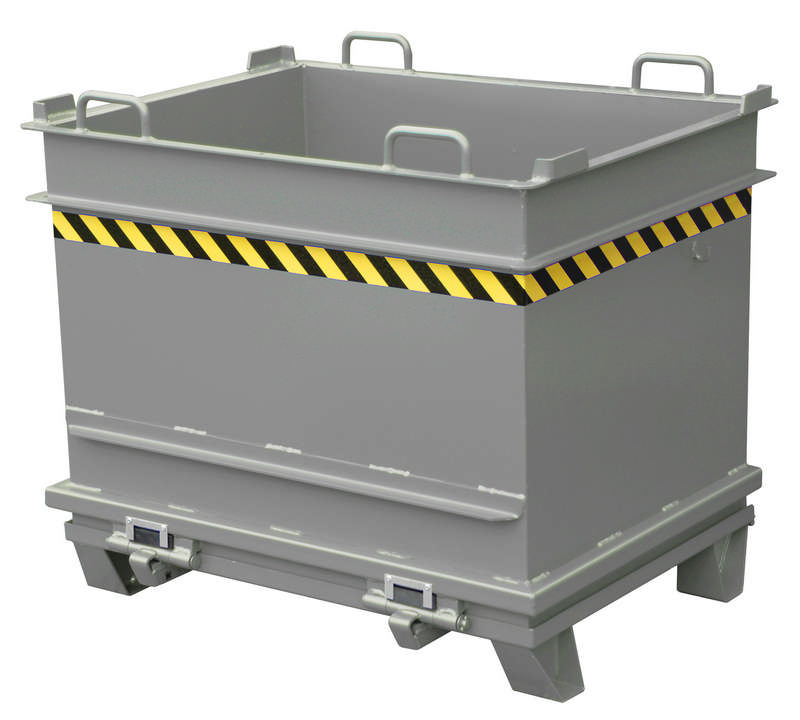 Baustoffcontainer Typ BC 1000, 1m3, mit Bodenentleerung über Seilzug versch. Farben o. Feuerverzinkt – Bild 6