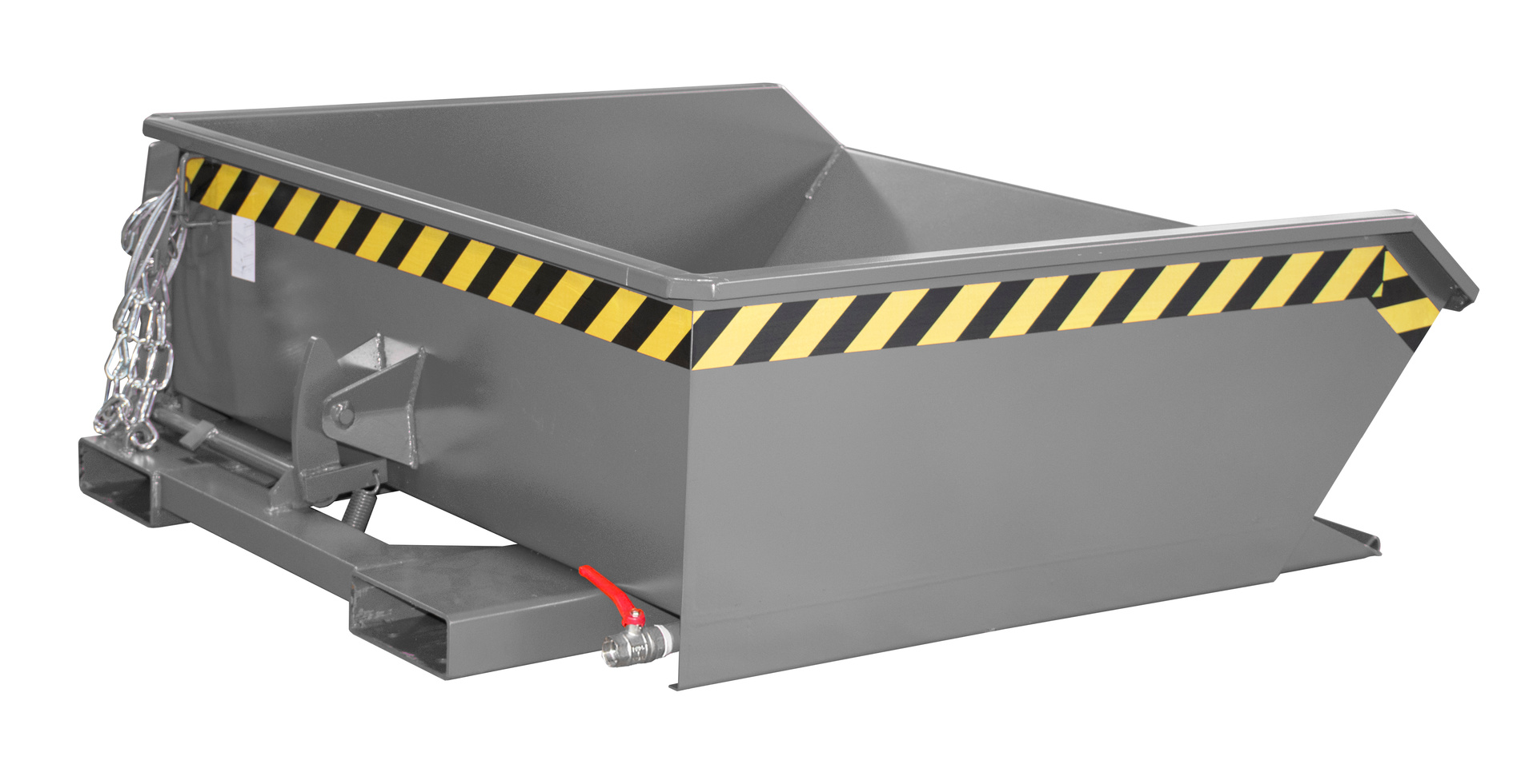 Bauer Mini-Spänebehälter Typ SMGU 460, 0,46m3, extrem niedrige Bauhöhe, versch. Farben o. Feuerverzinkt – Bild 6