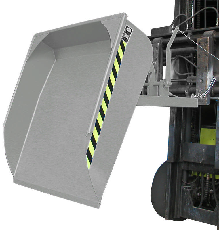 Schaufel Typ BSI 50, 0,50m3, mit Öffnungen für Gabelzinken, mechanisch, Kippen per Seilzug, mit Abrutschsicherung, versch. Farben – Bild 6