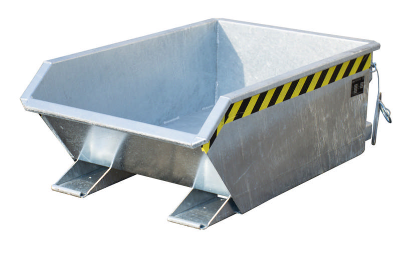 Bauer Mini-Kippbehälter Typ MGU 270, 0,27m3, extrem niedrige Bauhöhe, versch. Farben o. Feuerverzinkt – Bild 7